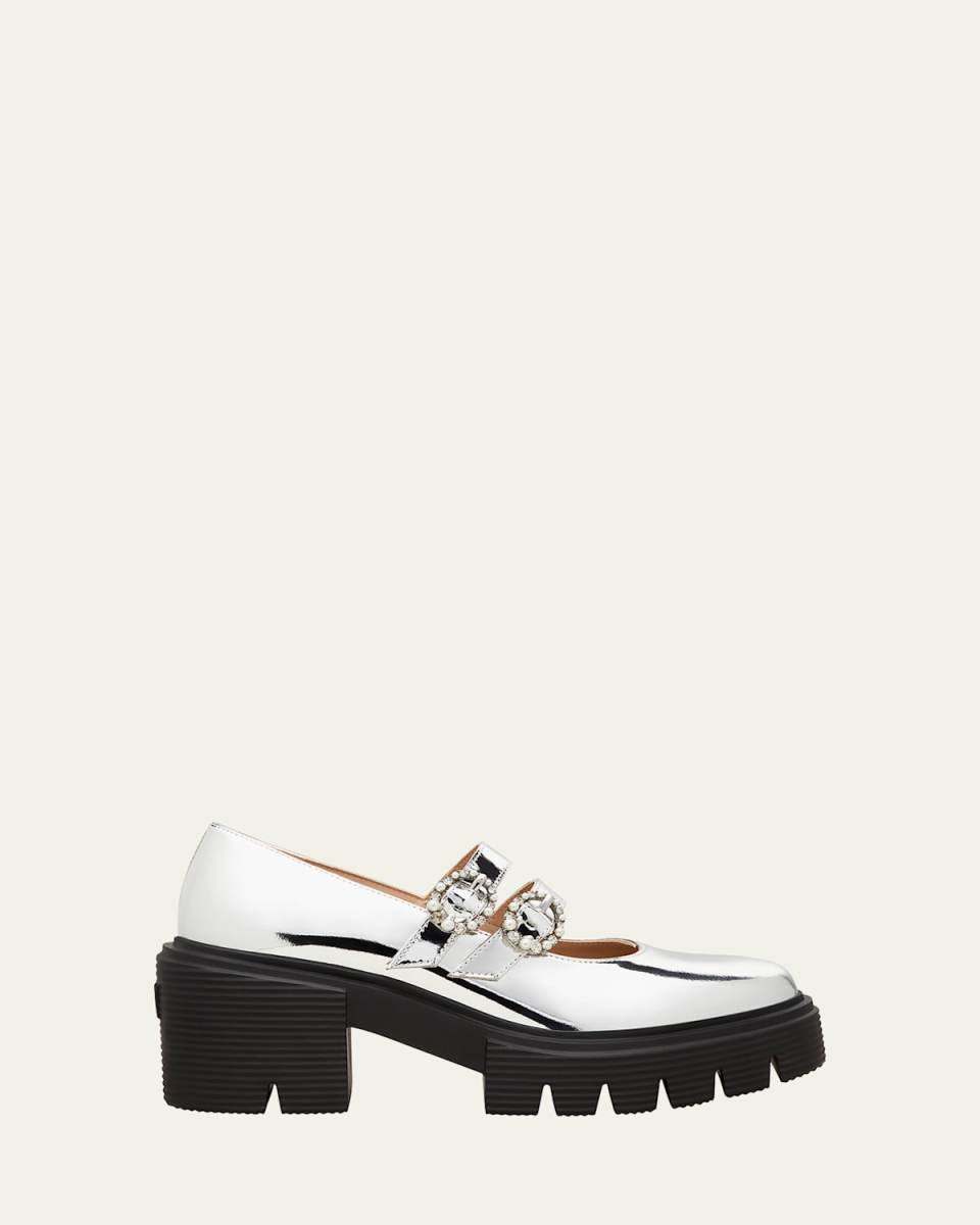 Soho Metallic Mary Jane Ballerina Loafers